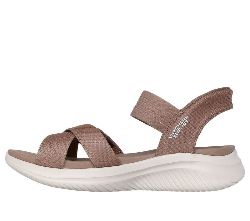 Sandalo Donna Skechers 119975 Moka con Fasce Elastiche<BR/>