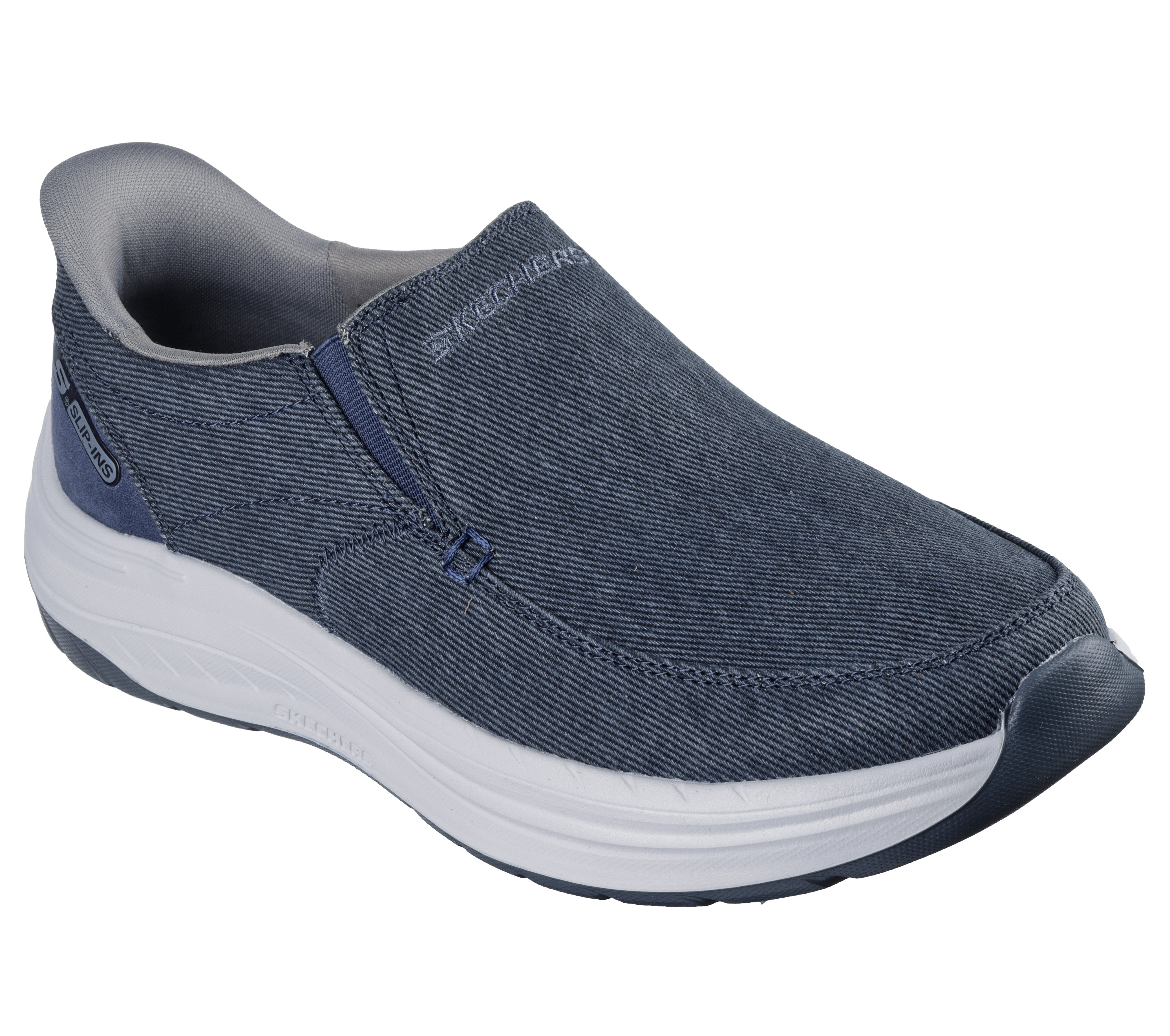 Slip-on "GOwalk Flex" Blu Navy in Tessuto Jeans Elasticizzato