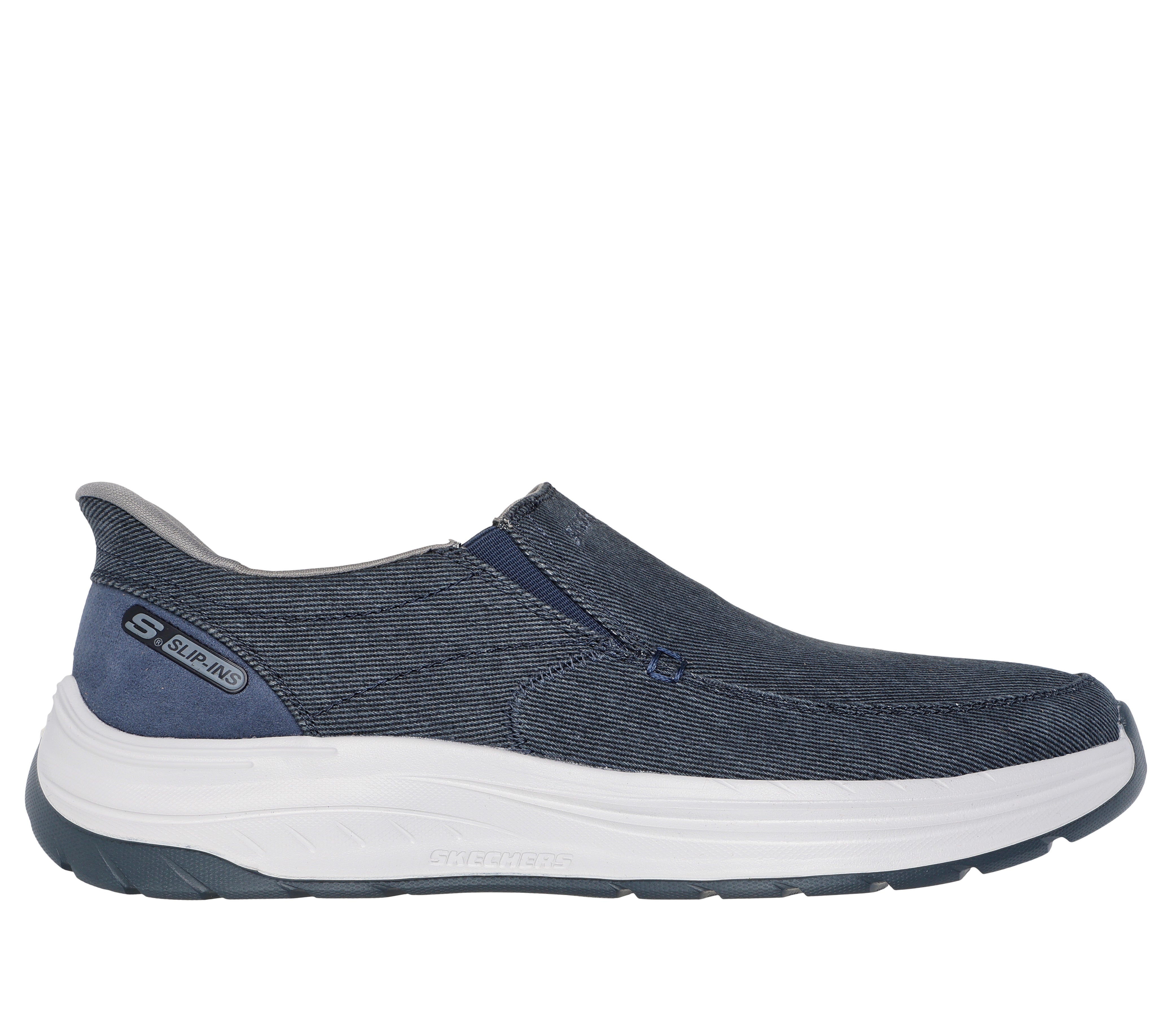Slip-on "GOwalk Flex" Blu Navy in Tessuto Jeans Elasticizzato