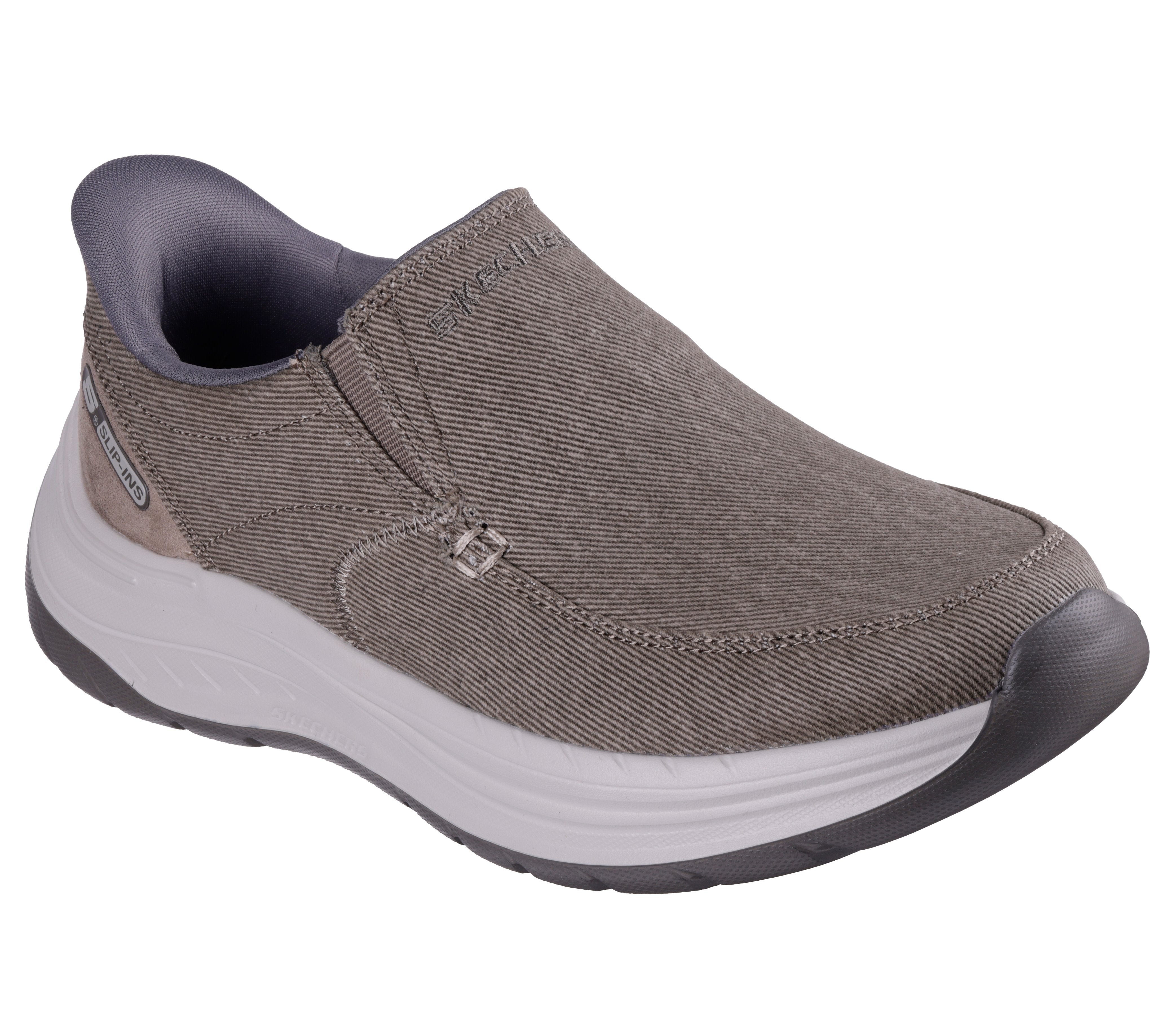 Slip-on "GOwalk Flex" Taupe da Uomo in Tessuto Effetto Denim