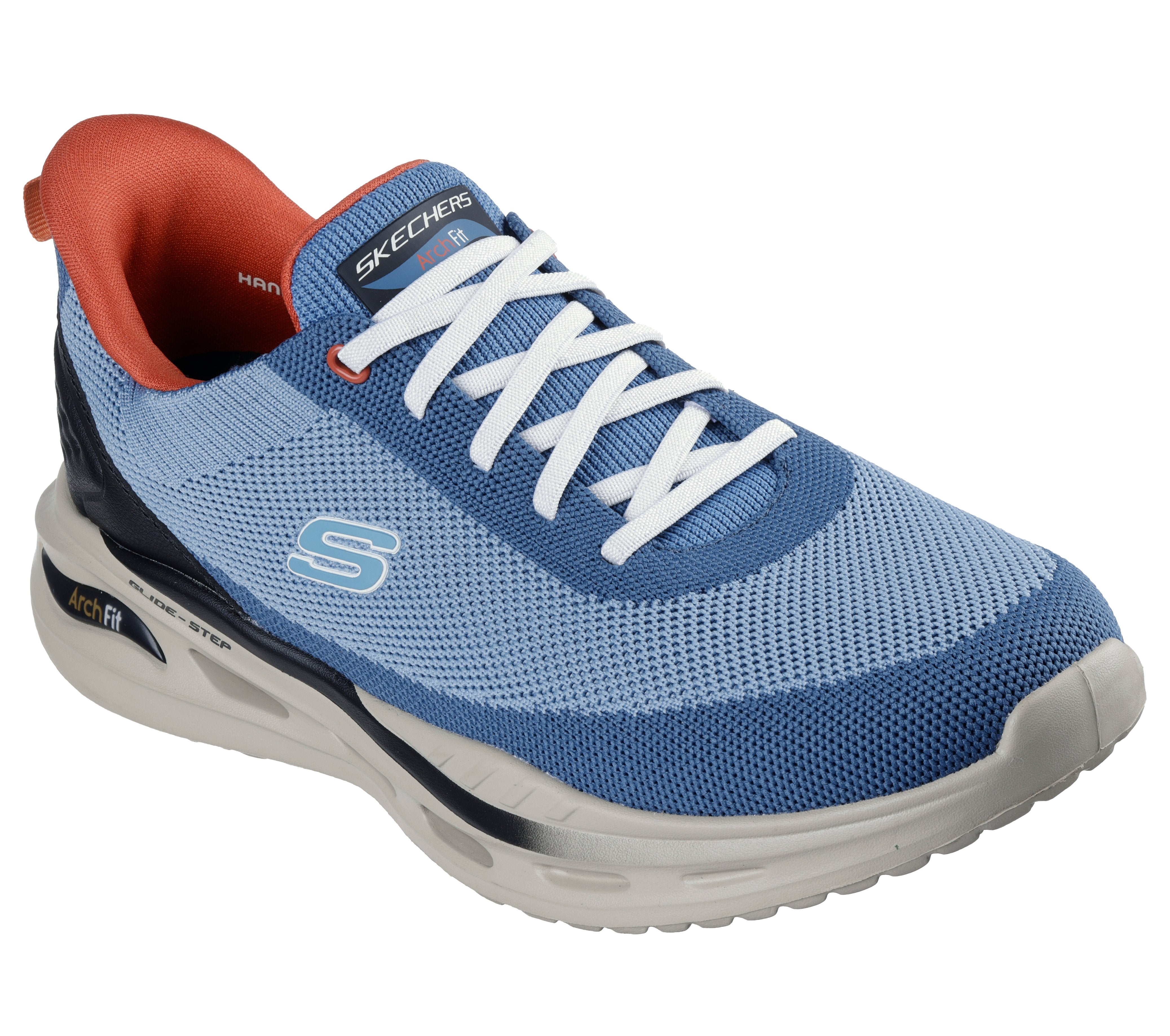 Sneakers "Arch Fit Slide-Step" Acqua con Dettagli a Contrasto