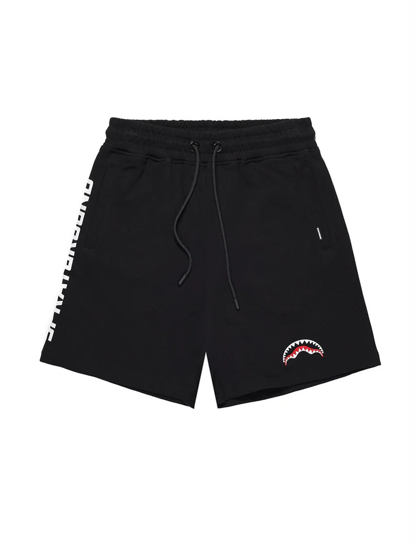 Bermuda Neri Sprayground in Cotone con Logo Shark