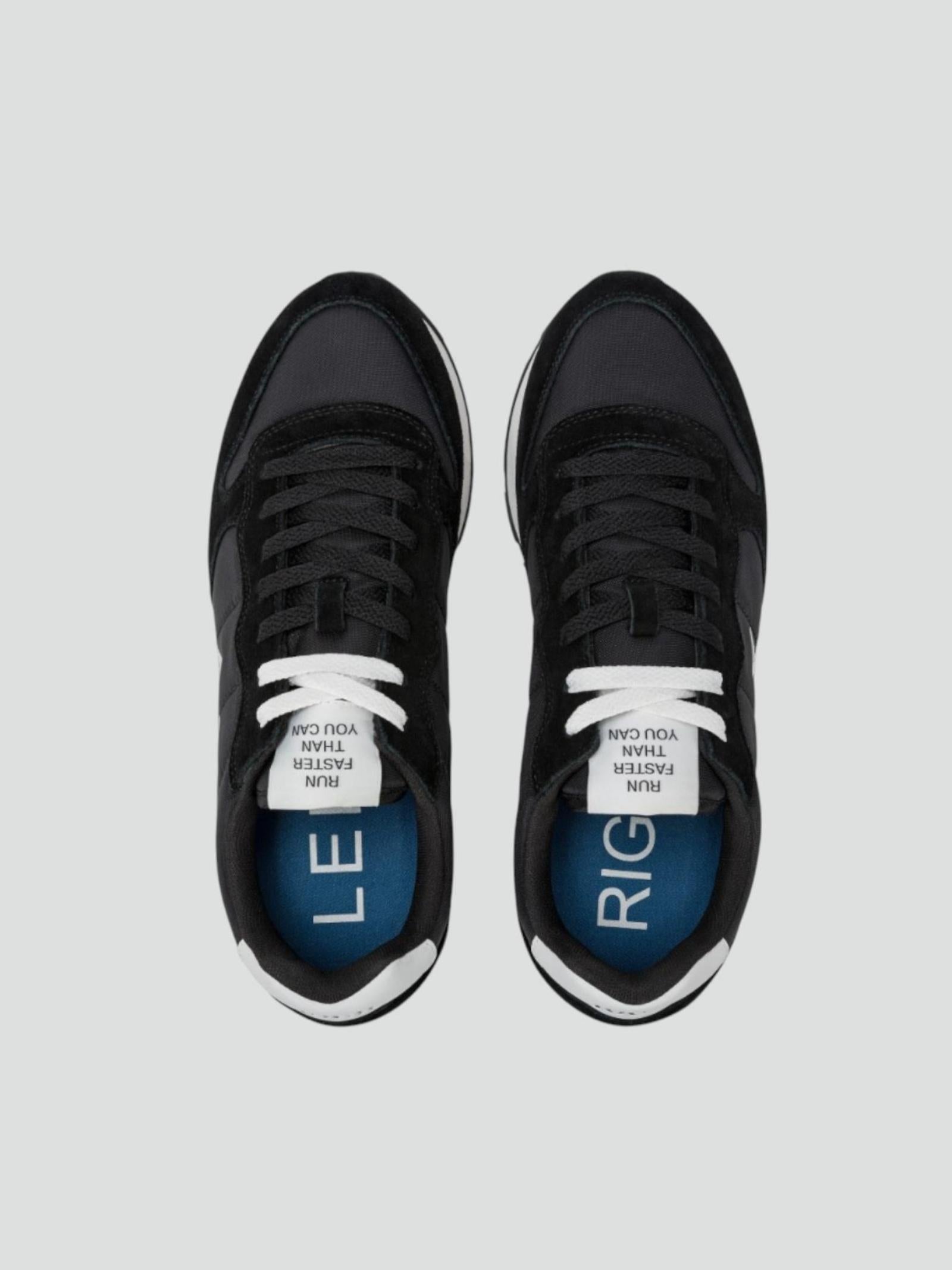 Scarpa "Tom Solid" Sun68 Nera da Uomo in Pelle e Tessuto