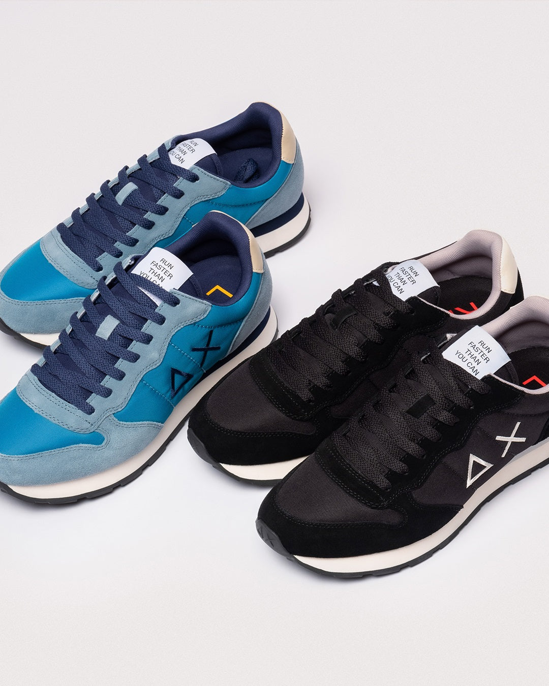 Scarpa "Tom Solid" Sun68 Nera da Uomo in Pelle e Tessuto