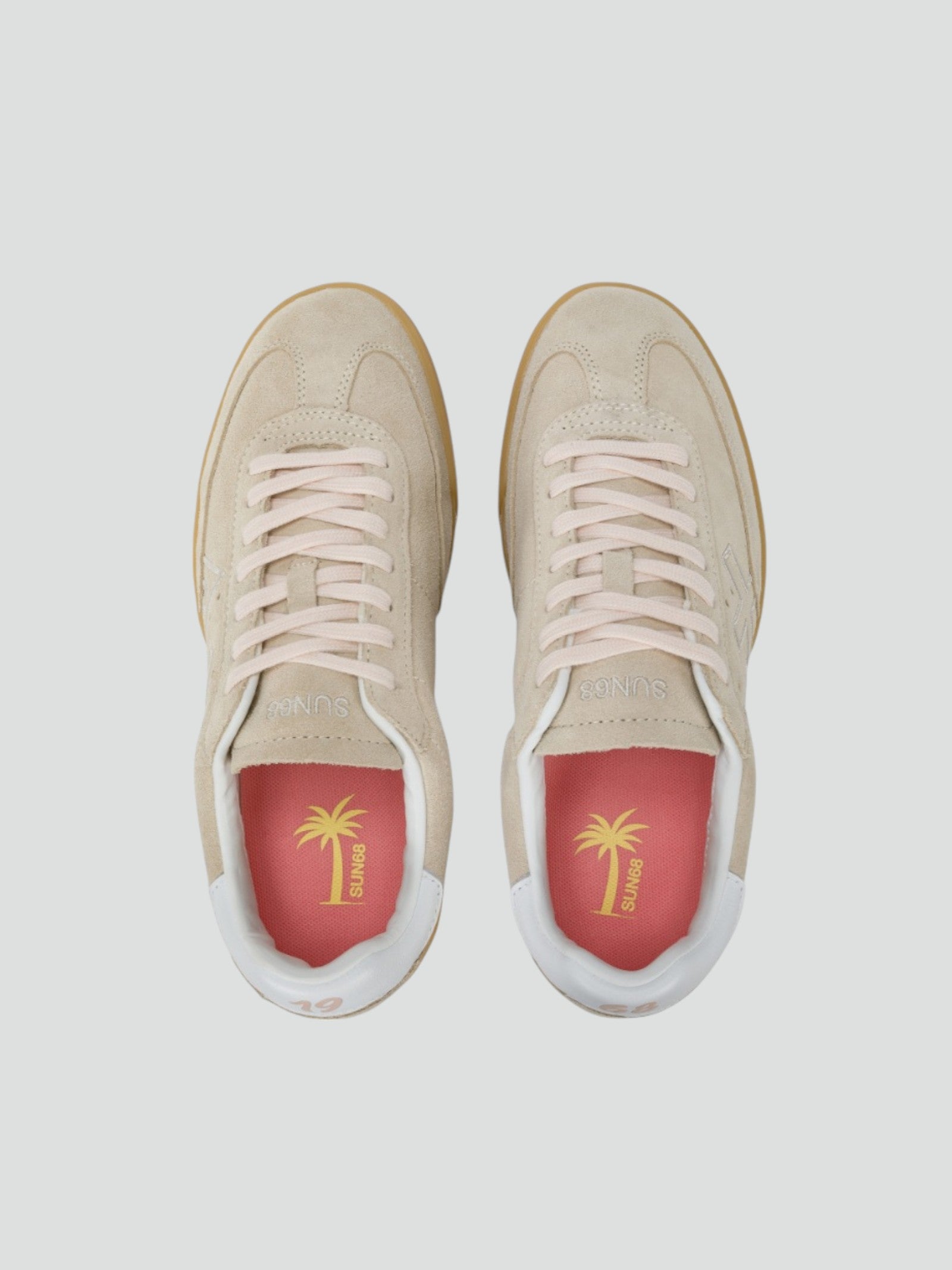 Sneaker "California Sun" Bianca Panna in Suede