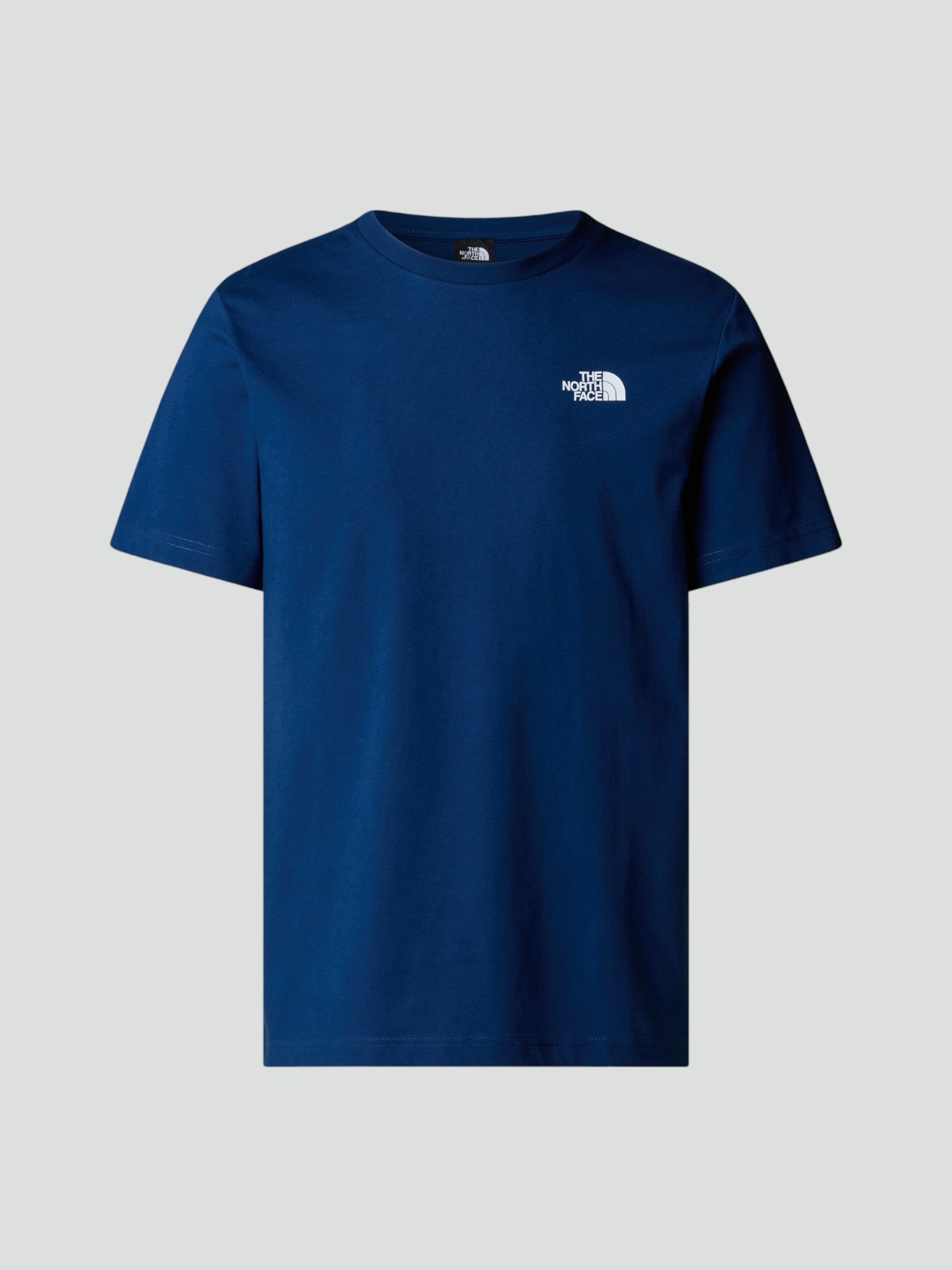 T-shirt Uomo Girocollo Blu con Logo Frontale bianco e Box Logo Retro