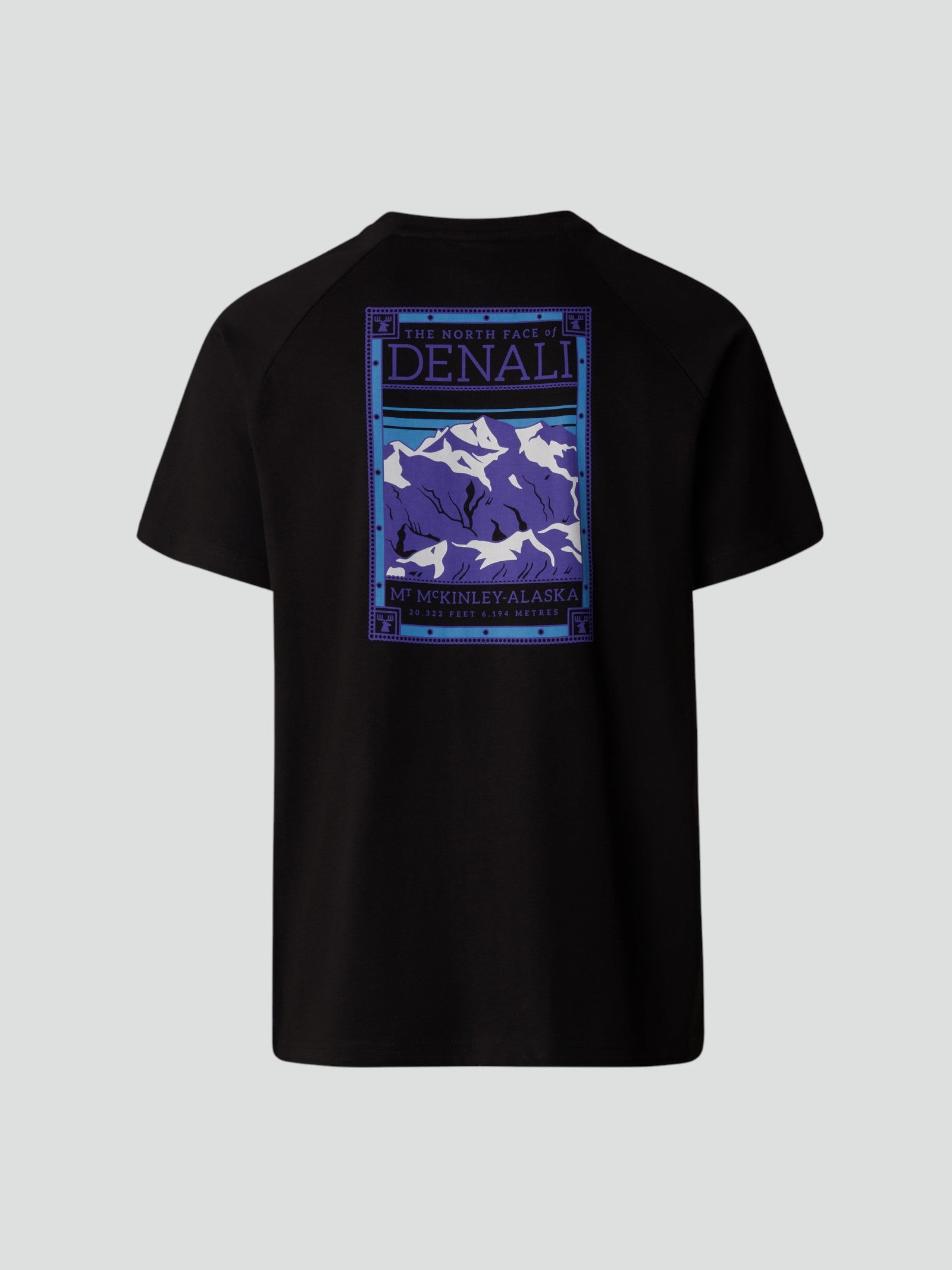 T-shirt Uomo nera con Grafica "Denali" Retro