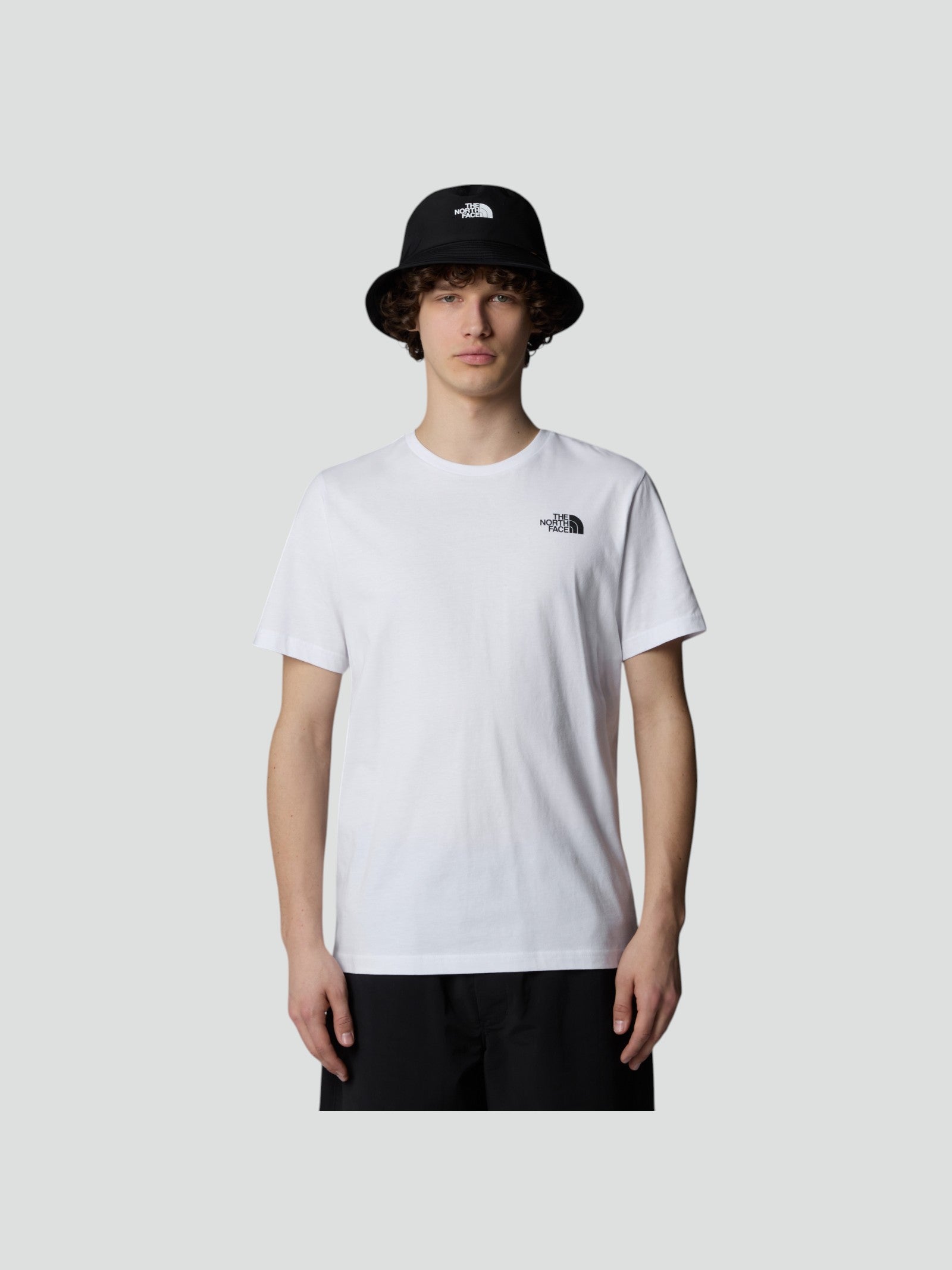 T-shirt Uomo Bianca con Grafica Montagna Retro