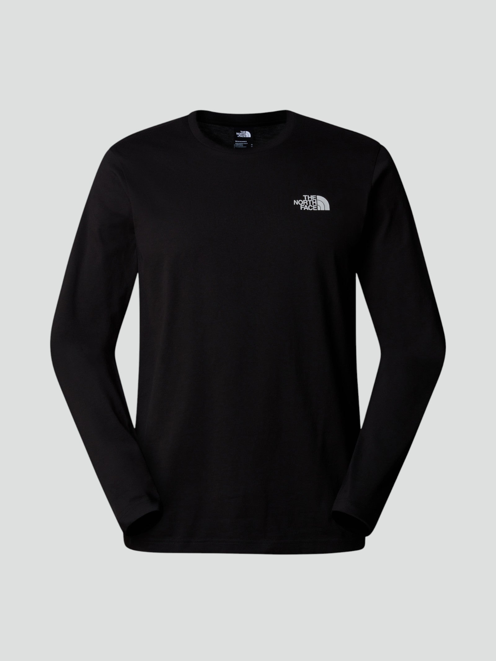 T-shirt Uomo Nera a Manica Lunga con Logo Fronte e Retro