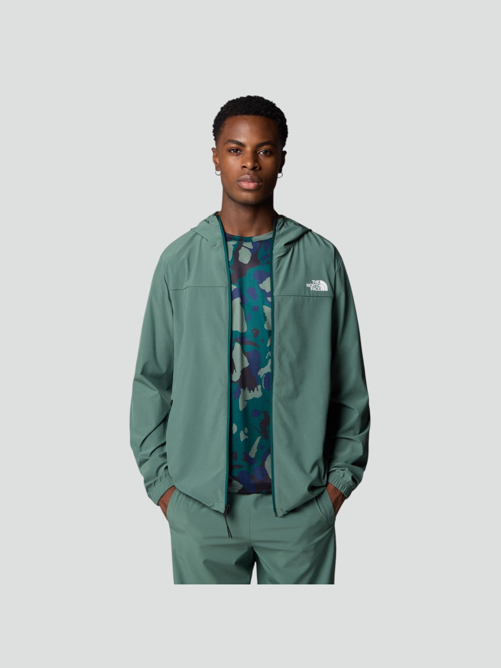 Felpa Tecnica verde con Zip e Tecnologia FlashDry-XD™