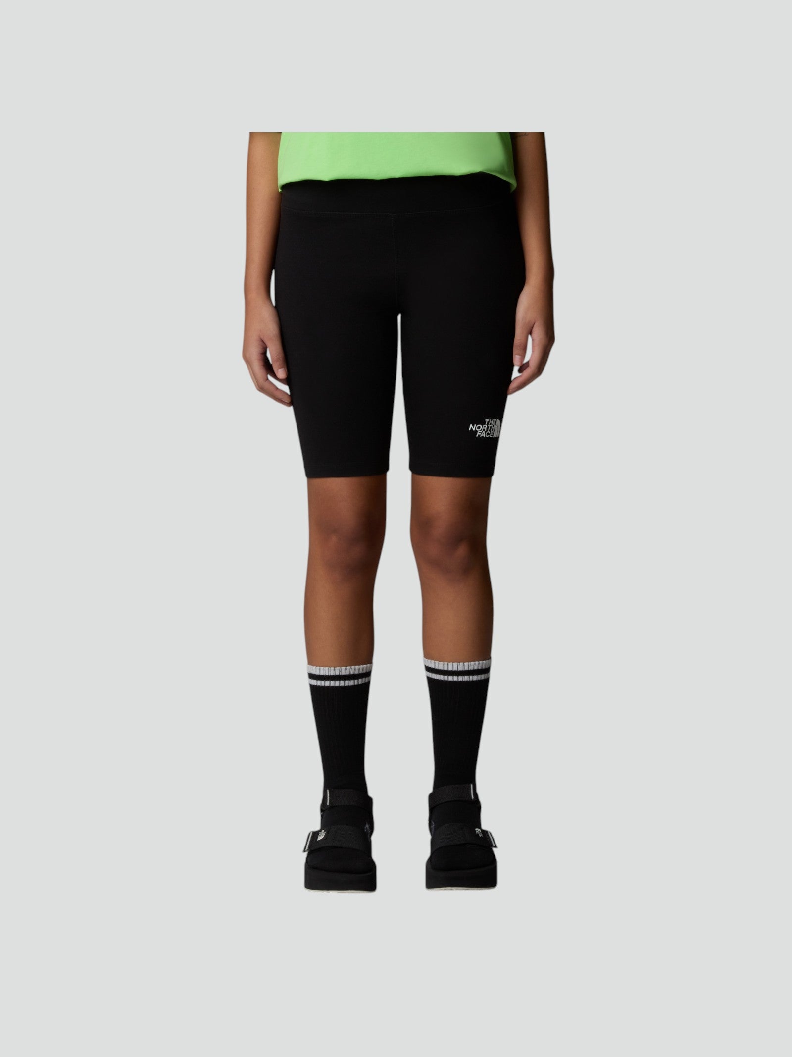 Leggings Ciclista Neri Donna con Vita Elasticizzata e Cuciture Piatte