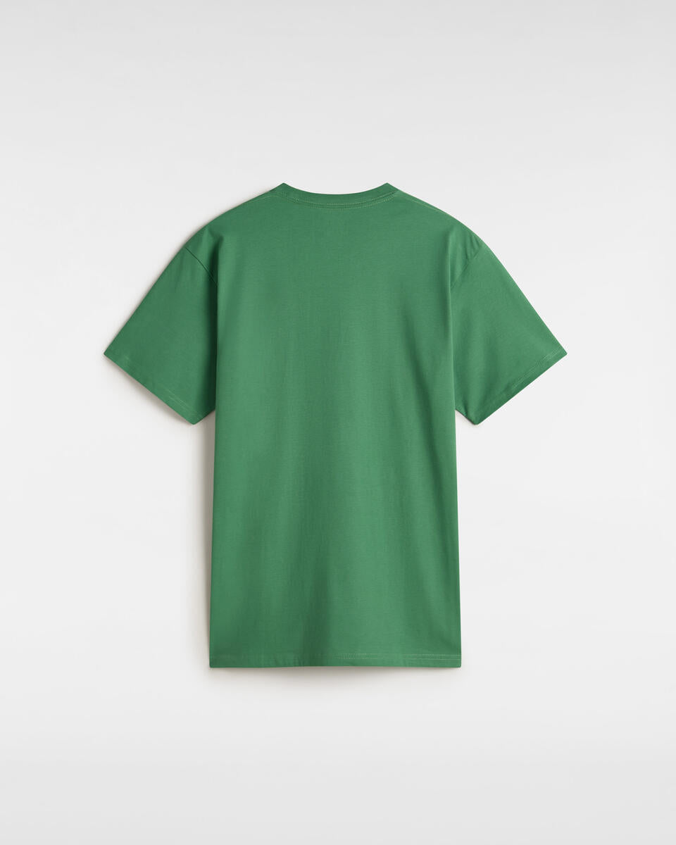 T-shirt Vans Left Chest Logo Verde in Cotone