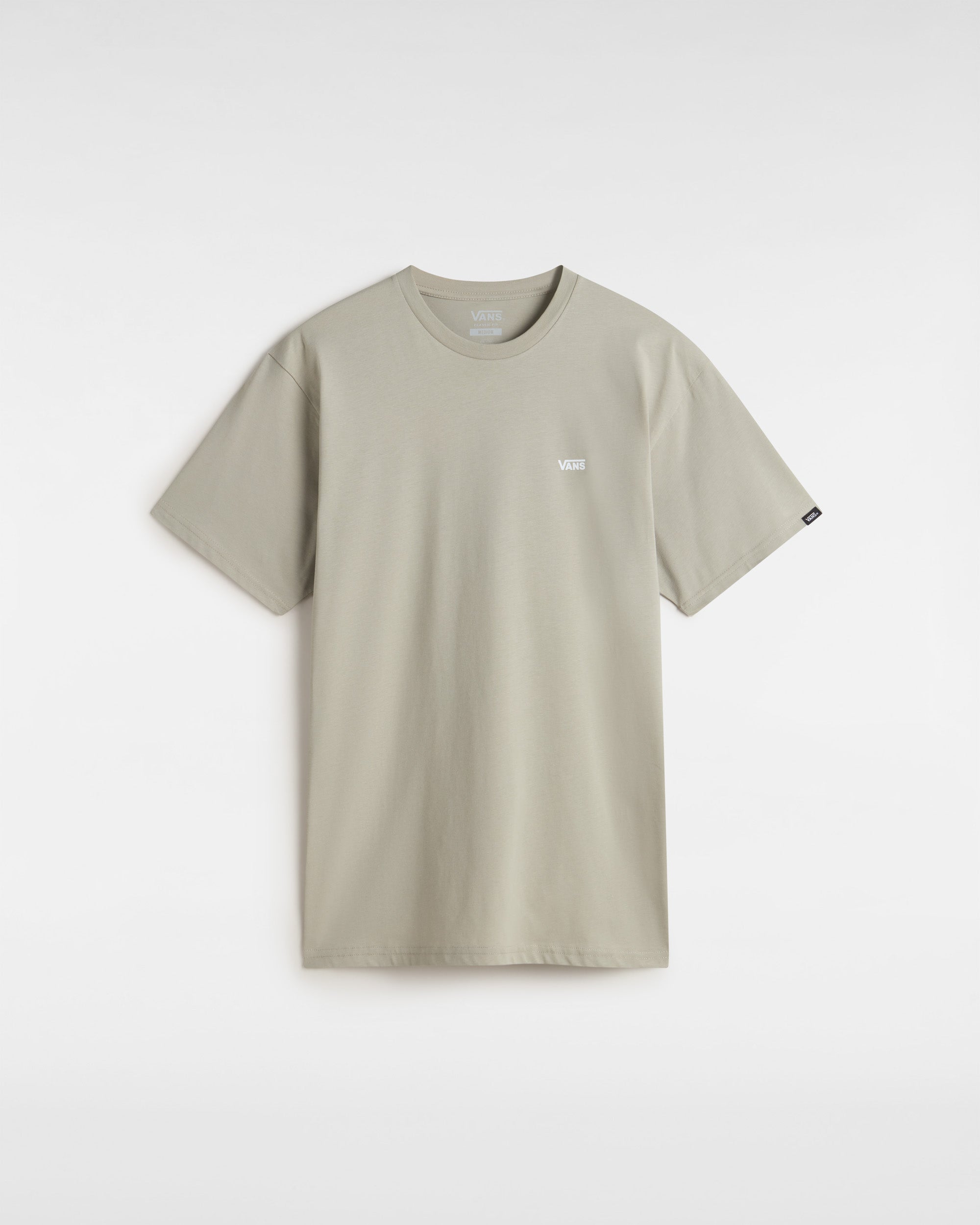 T-shirt Vans Left Chest Logo beige in Cotone