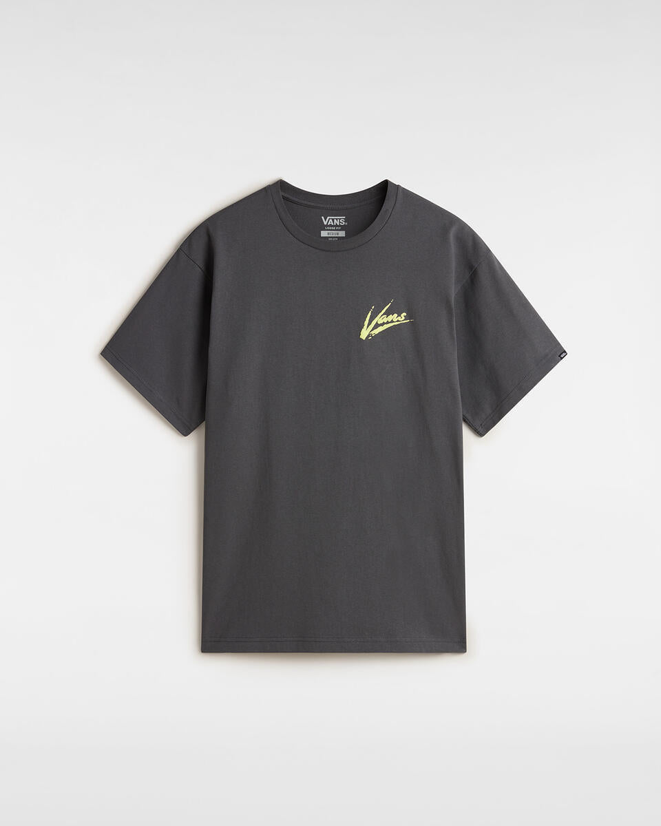 T-shirt Nera con LogoVans Giallo Fluo