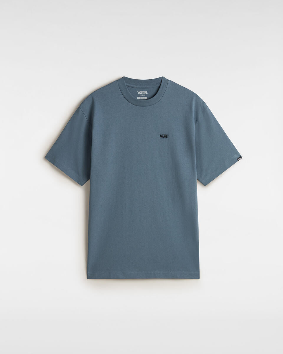 T-shirt "Left Chest Logo" Azzurro Polvere con Logo Minimal
