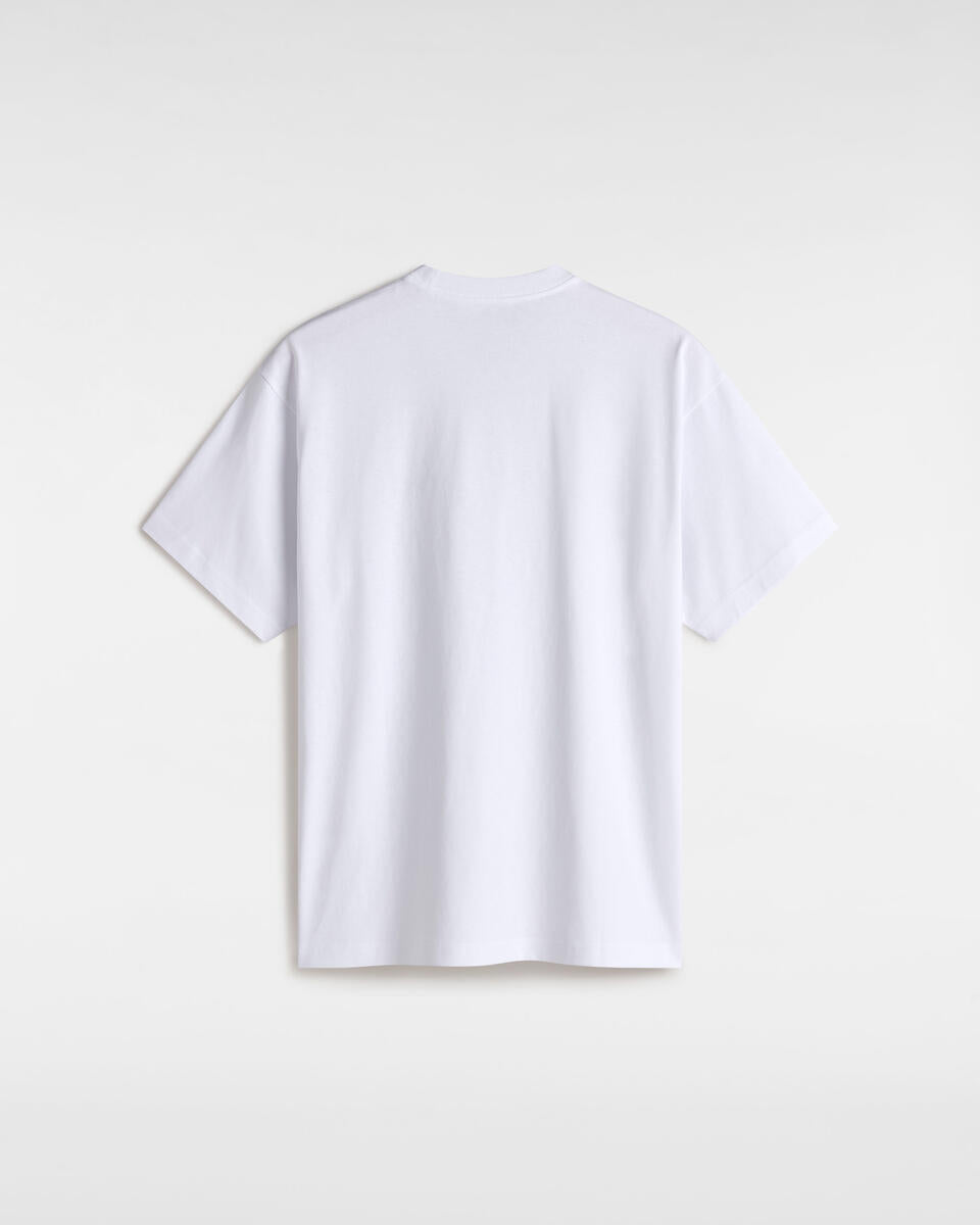 T-shirt "Left Chest Logo" Bianca con Logo Minimal Ricamato