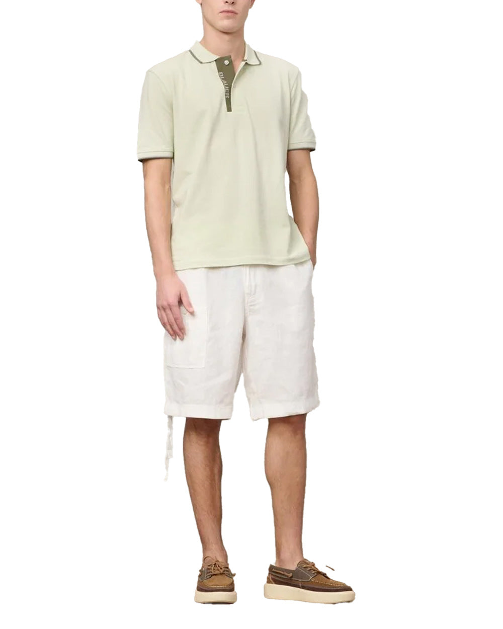 Polo BLAUER uomo BLUT02295 006801 Verde