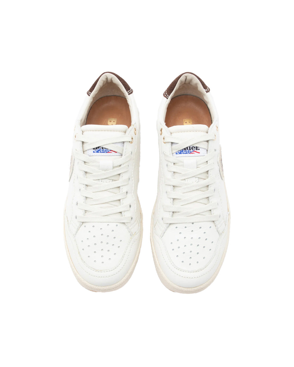 Sneakers Blauer donna OLYMPIA21LESWHIBROWN panna