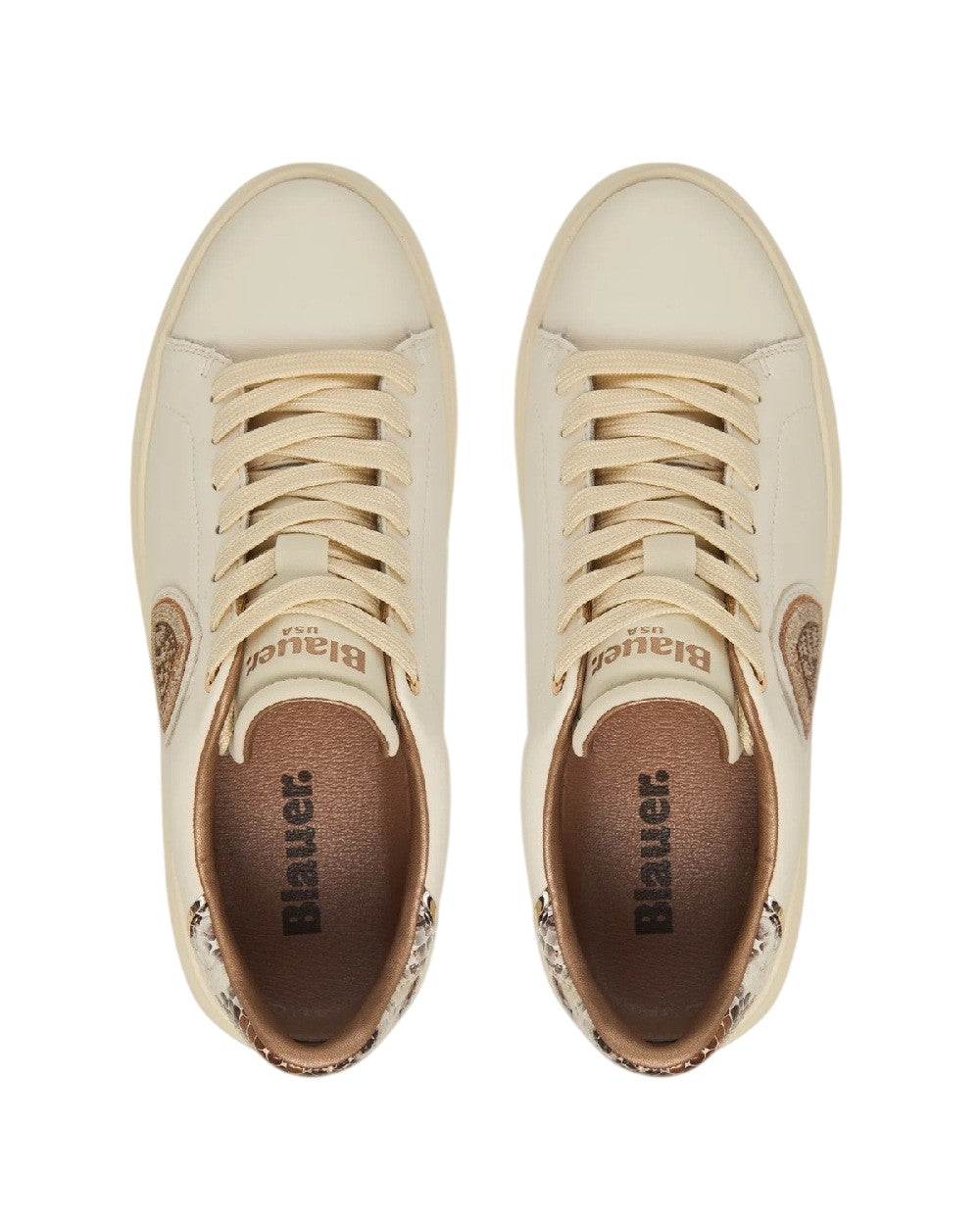 Sneakers Blauer donna venus 01 lem VENUS 01 LEM CREPLA cream platinum <BR/>
