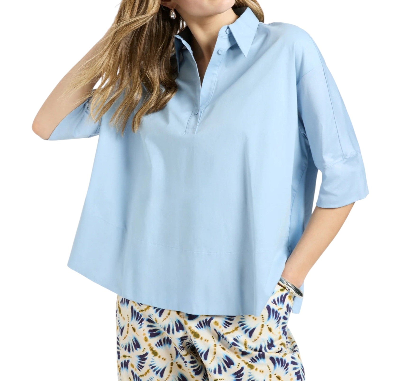 Blusa Elena Mirò donna 2009Z000058N 004 Azzurro<BR/>