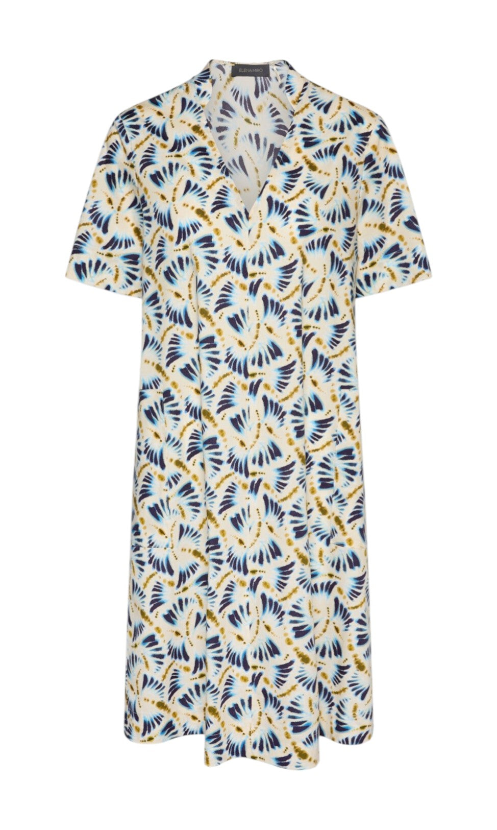 Abito Elena Mirò donna 7016P000329N 041 Performance Multicolor Ecru Blu<BR/>