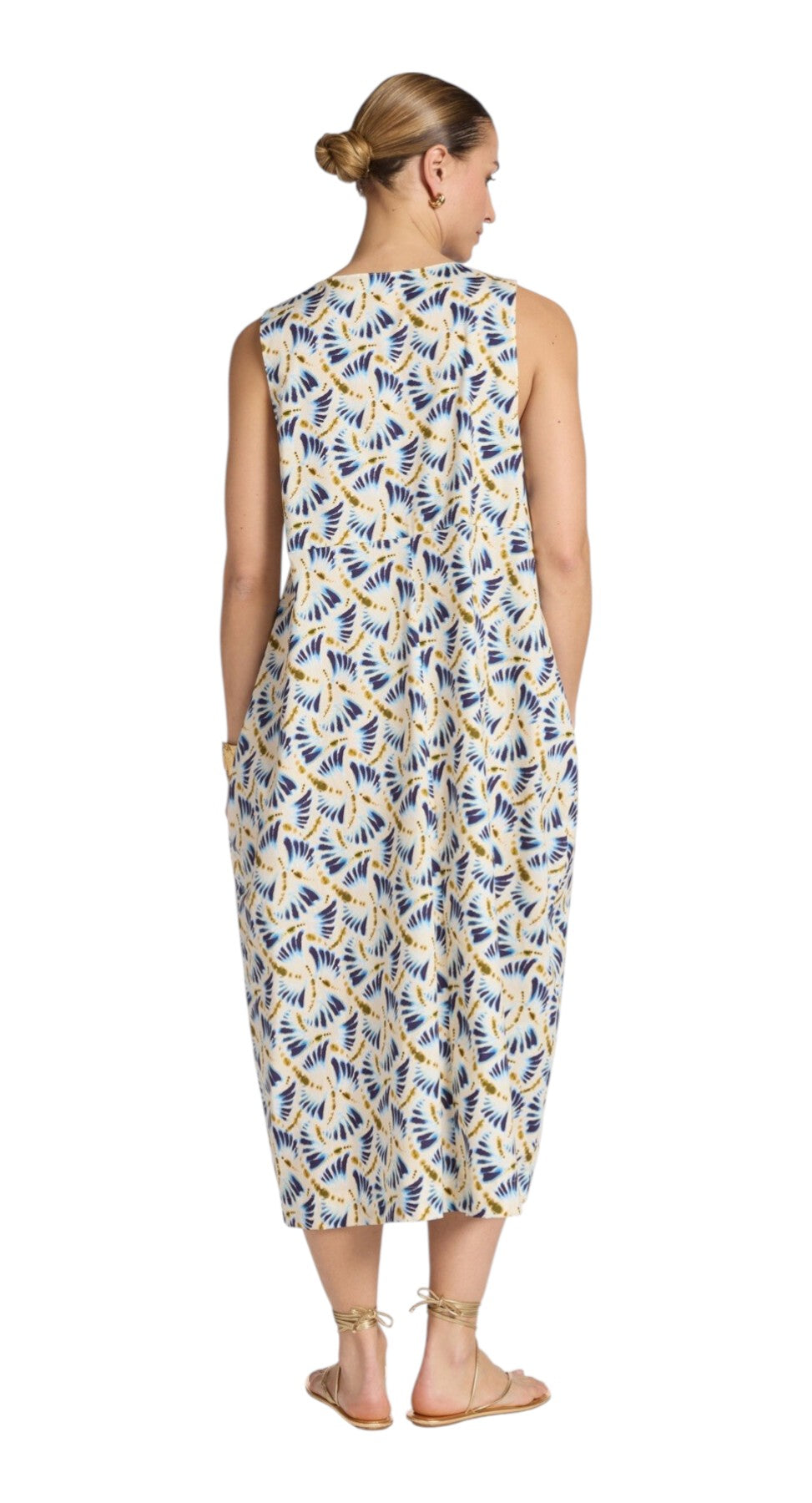 Abito Elena Mirò donna 7064Z100125N 041 Online Selection Ecrù Blu<BR/>