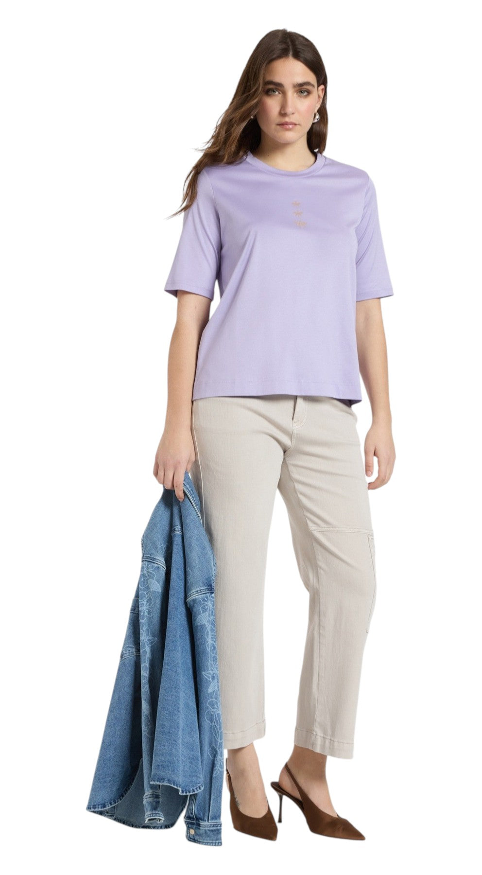 T-shirt Elena Mirò donna G079Z000598N 009 Online Selection Lavanda<BR/>