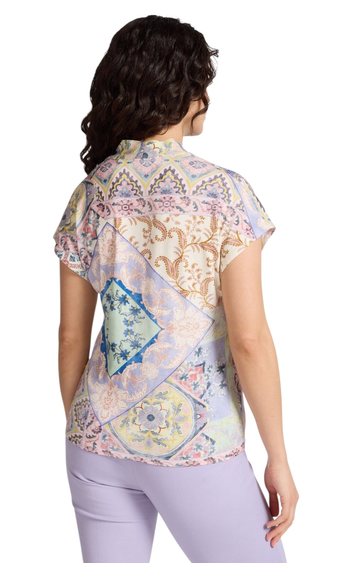 T-shirt Elena Mirò donna G098Z000619N 001 Multicolor Viola Rosa<BR/>