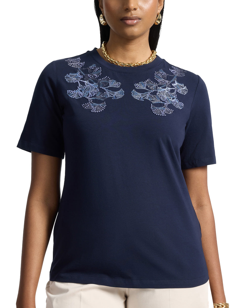 T-shirt ELENA MIRO donna G341Z100563N Blu