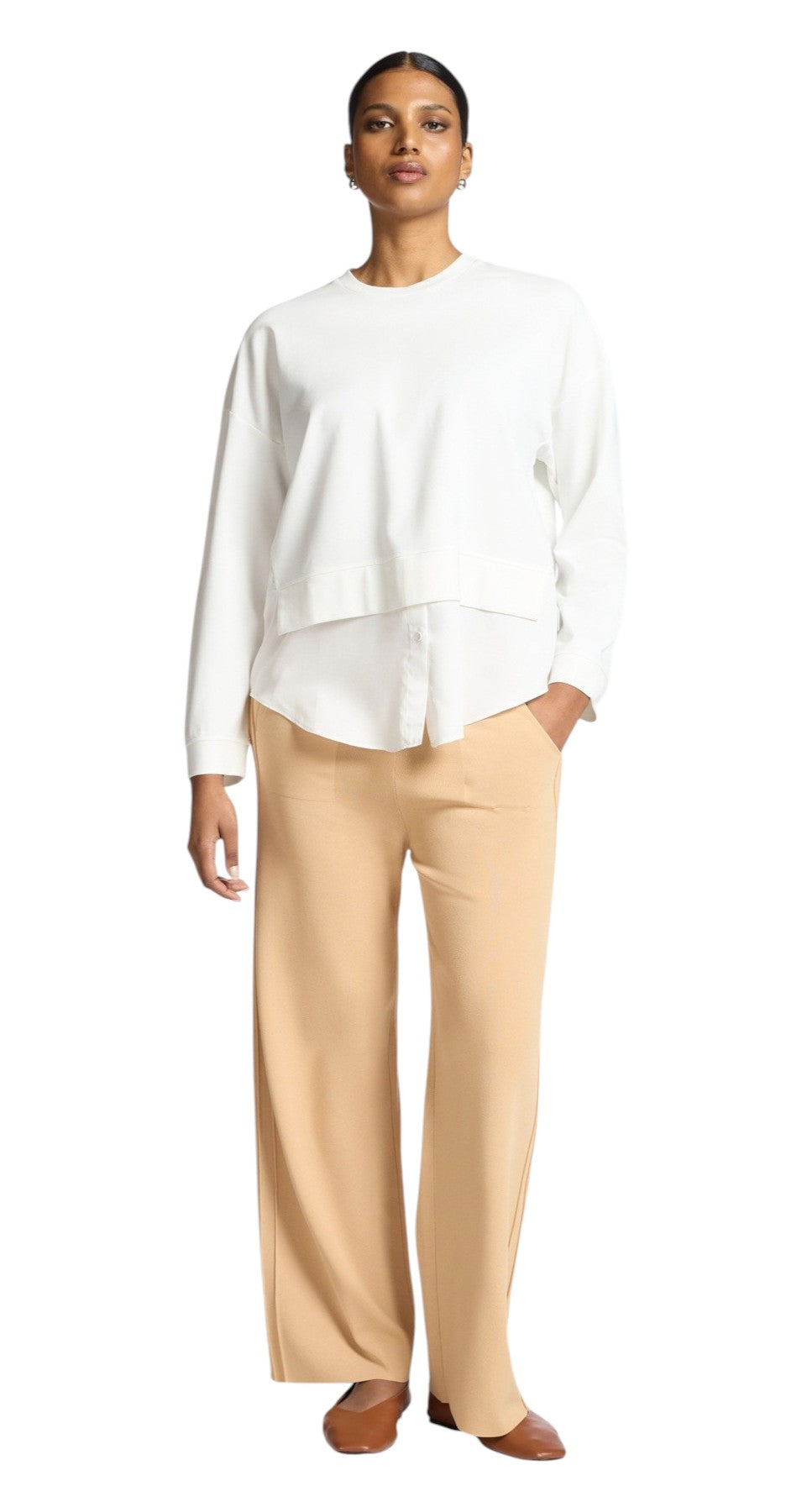 Felpa Elena Mirò donna G883Z000537N 011 Performance Bianco<BR/>