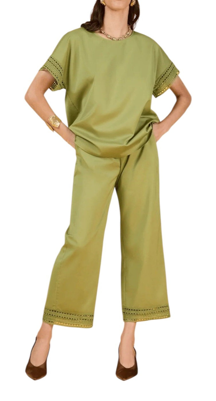 Pantalone Elena Mirò donna P008P000456N 0A5 Performance Avocado Verde<BR/>