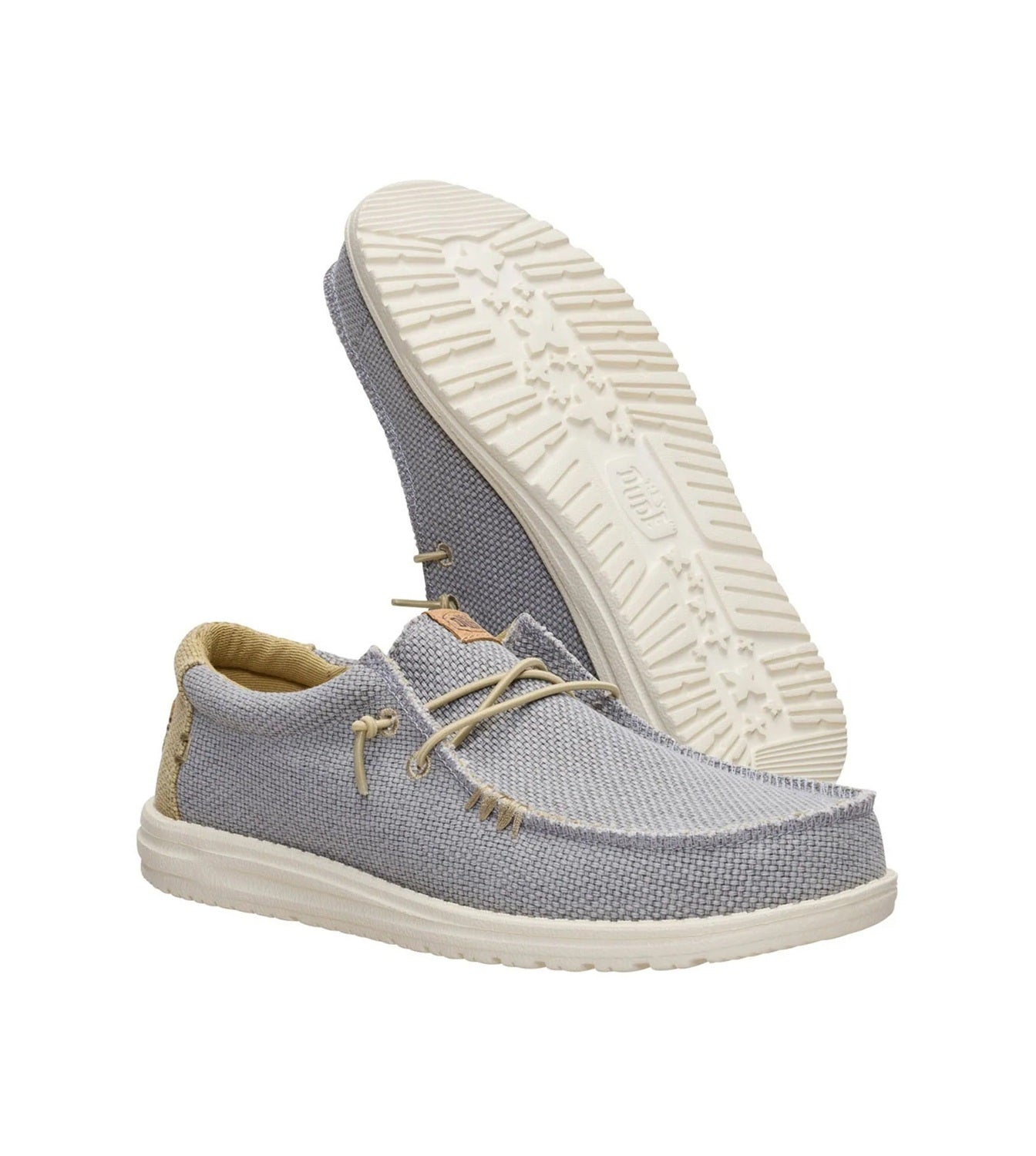 Mocassini Hey Dude uomo 40003 3CF Wally Braided Gray Grigio<BR/>