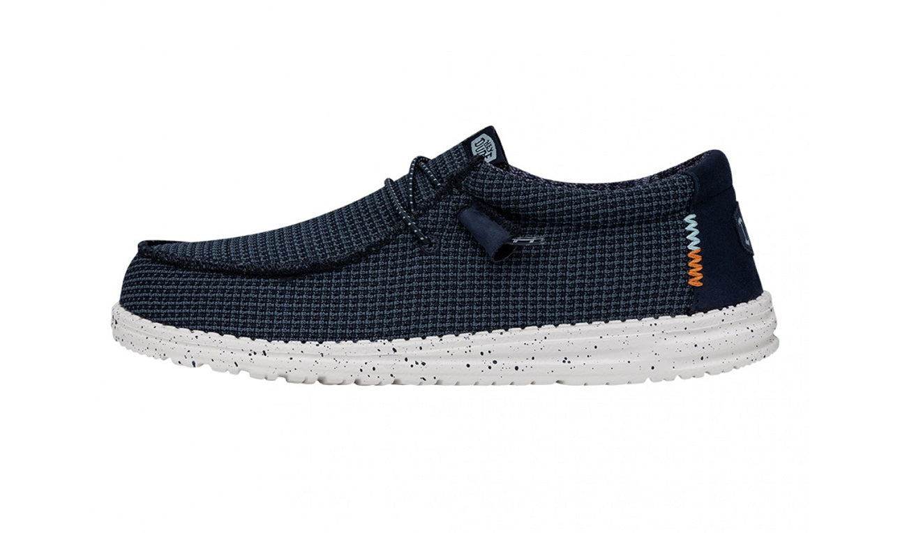 Mocassini Hey Dude uomo 40403 410 Wally Sport Mesh Blu Navy<BR/>