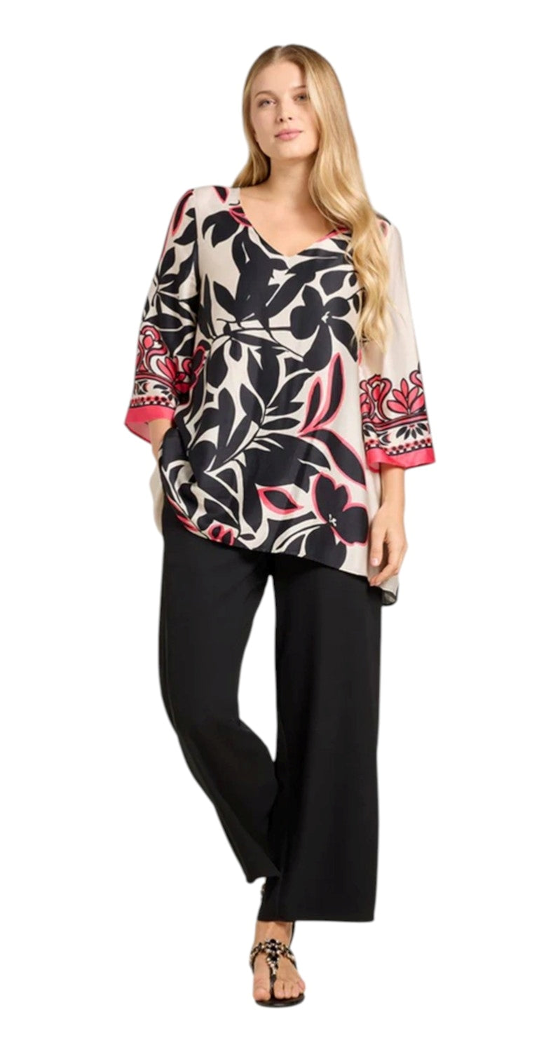 Blusa Luisa Viola donna 2226F001854N 001 Fantasia Sabbia Nero <BR/>