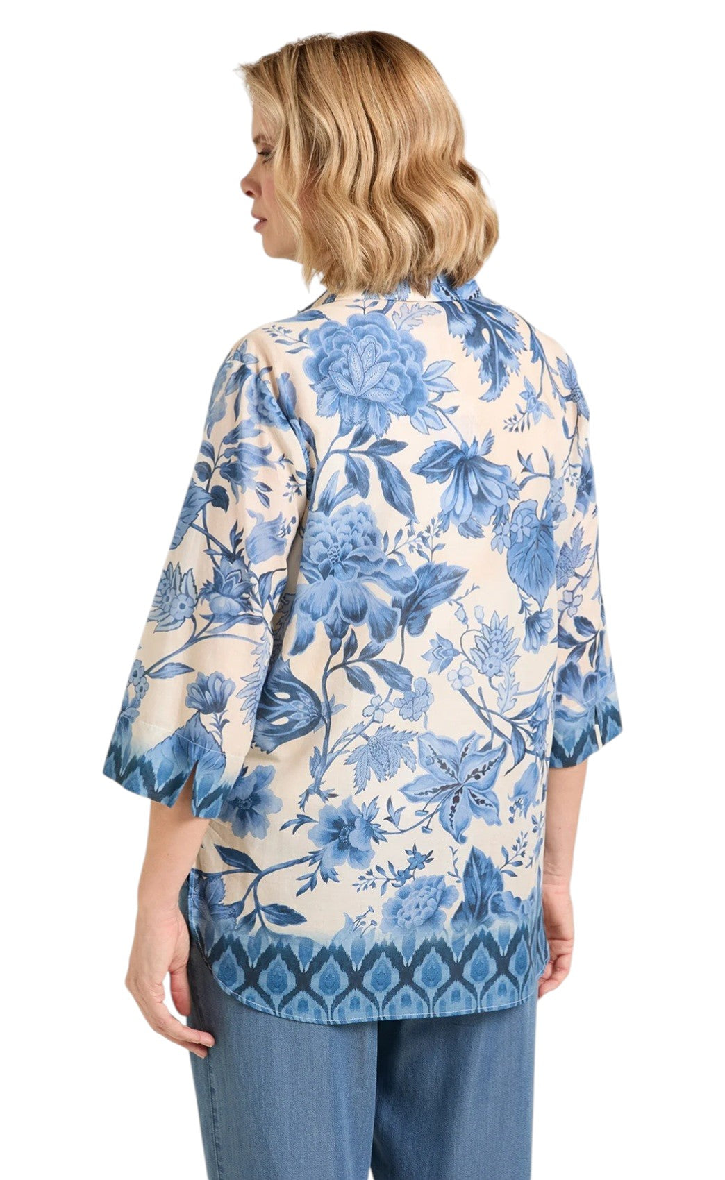 Camicia Luisa Viola donna 5010F000841N 001 Fantasia Blu Azzurro <BR/>