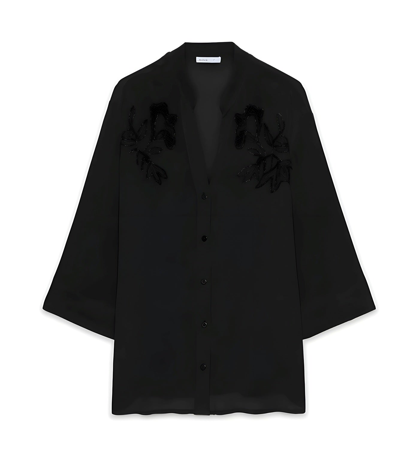 camicia ricamata viscosa donna