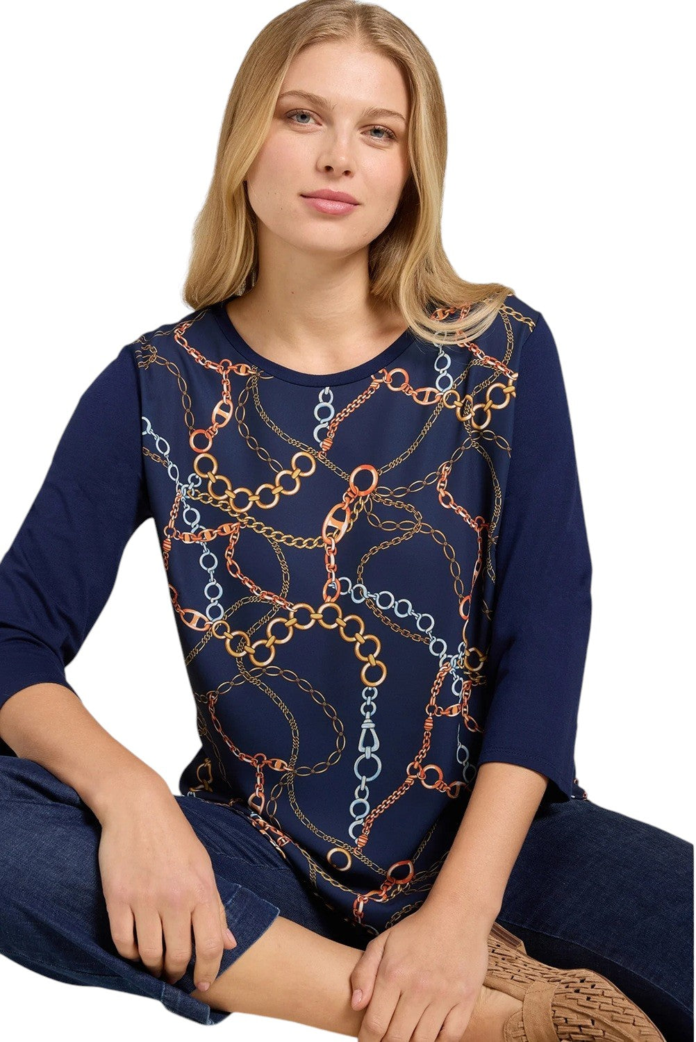 T-shirt Luisa Viola donna G038L008634N084 Mara Venier Blu<BR/>