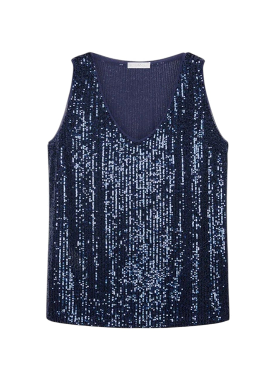 Top Luisa Viola donna G073L008752N 034 Performance Paillettes Blu<BR/>