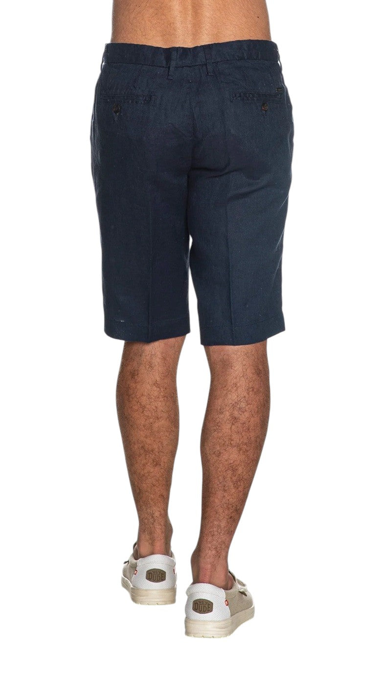 Bermuda Markup uomo MK15203 Reg Linen modello chino Blu navy<BR/>
