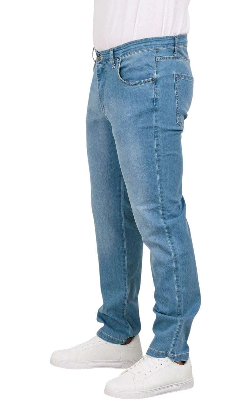 Jeans Moro uomo MEJ2664 5 tasche stretch Denim chiaro<BR/>