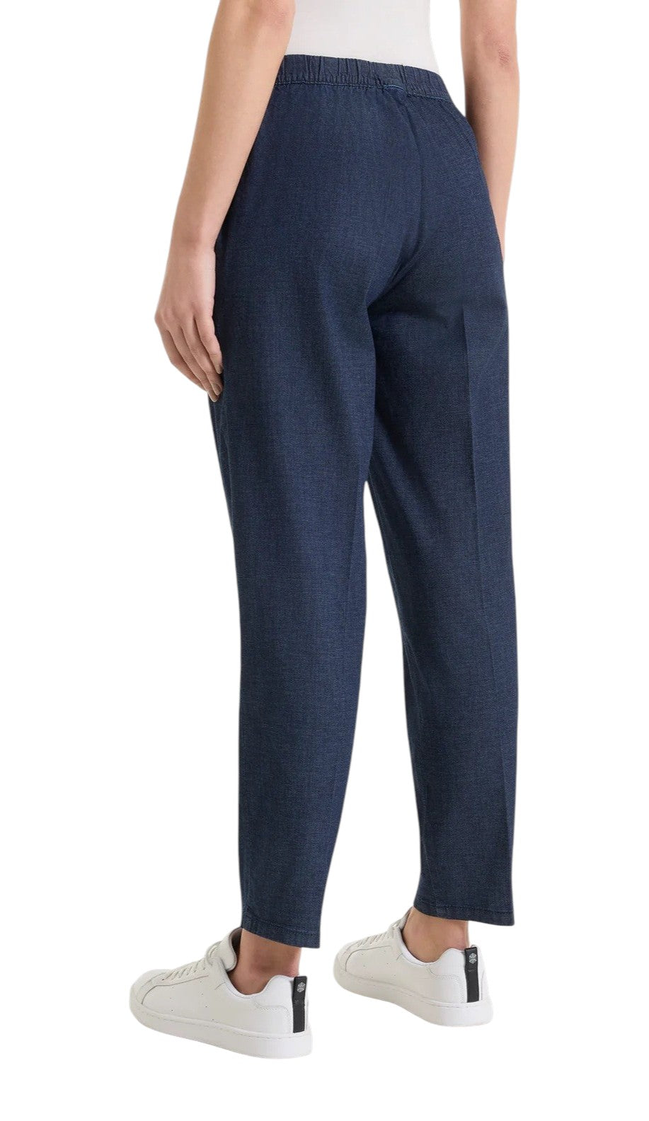Jeans Ragno donna DS87P4 716 jogger cropped in Super Light Denim Dark Indigo<BR/>