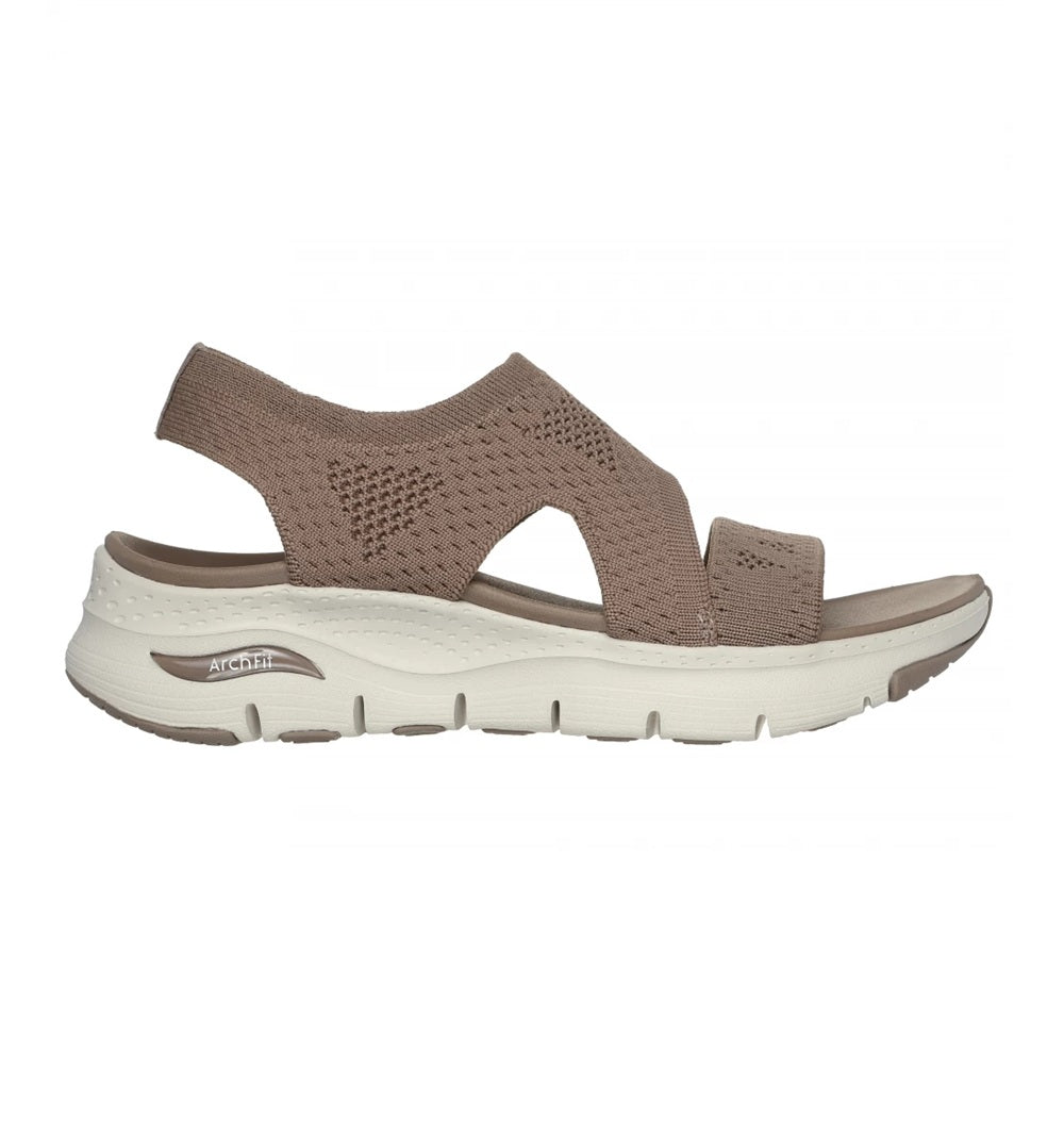 Sandalo Skechers donna Arch Fit brightest day Mocca con Fascia Elasticizzata