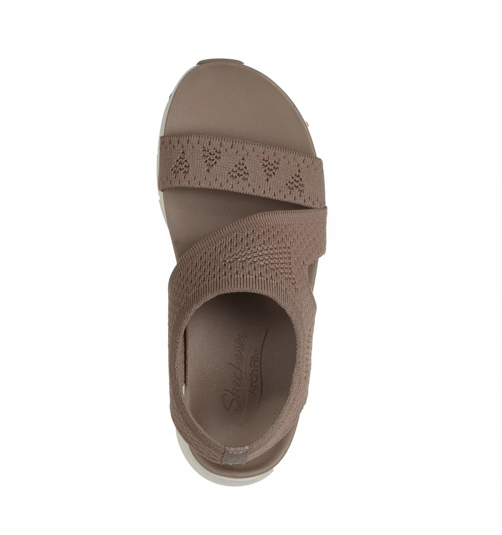 Sandalo Skechers donna Arch Fit brightest day Mocca con Fascia Elasticizzata