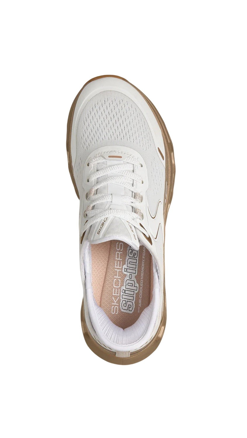 Sneakers Skechers donna Slip ins Glide 150514WGD Step Altus Starlight Bianco Oro<BR/>
