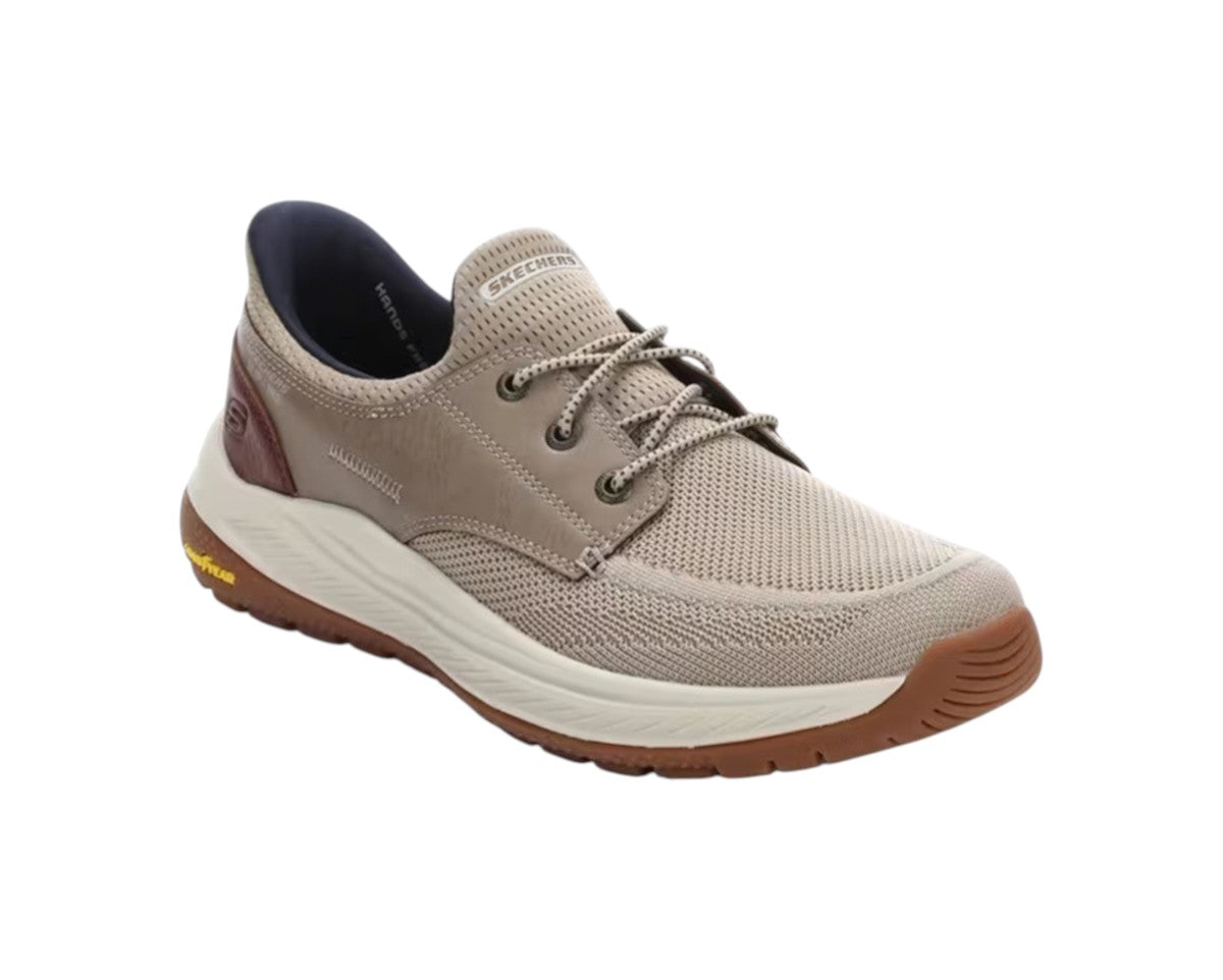 Scarpa Skechers uomo Slip ins Relaxed Fit 205467TPE Meroe Alden Bianco <BR/>