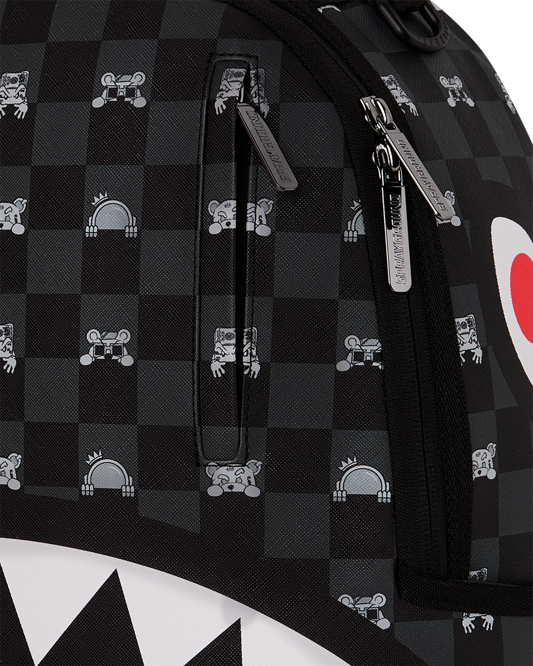 Zaino SPRAYGROUND uomo Gray Peeking Character Check B8872 Nero