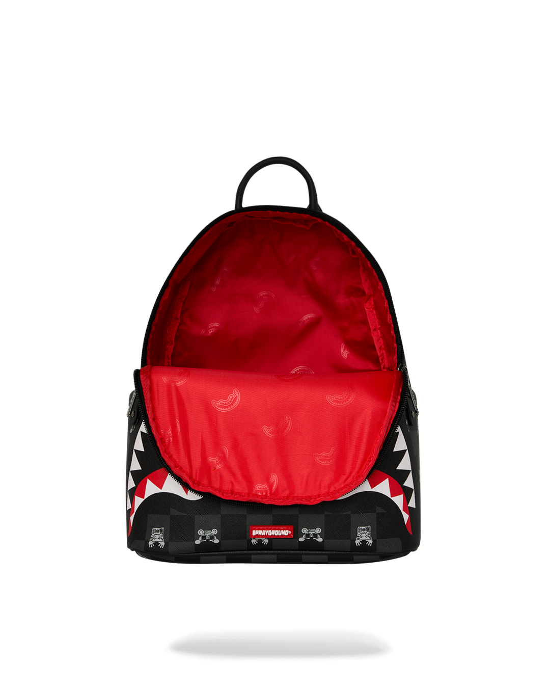 Zaino SPRAYGROUND donna Gray Peeking Character Check Savage B8908 Nero