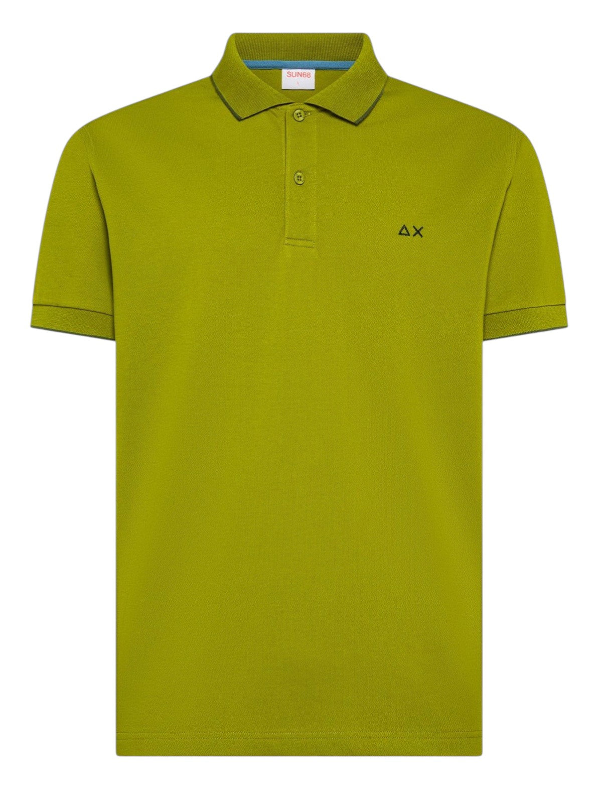 Polo Sun68 uomo A3611142 Small Stripes Basica Verde Oliva<BR/>