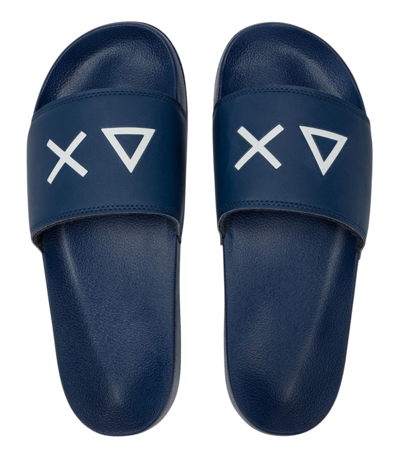 Pantofola Sun68 uomo BX3611007 Beach Slippers Logo Blu Navy<BR/>