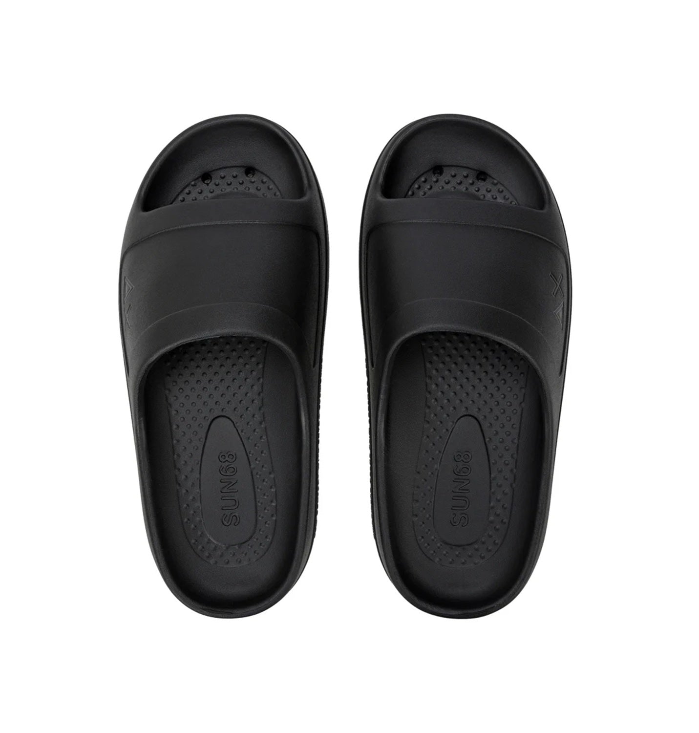Pantofola Sun68 donna BX36212 11 Slippers Monoblock Logo Nero<BR/>